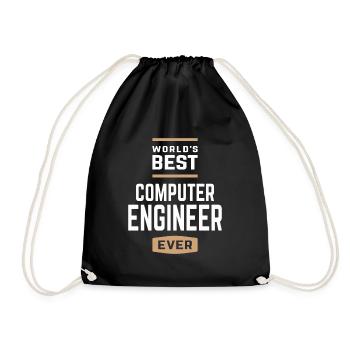 World's Best Computer Engineer Ever - Drawstring Bag - black - Front