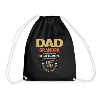 Papa Grand-père Arrière-grand-père - Continuez à avoir Bett - Sac de sport léger - noir - Devant