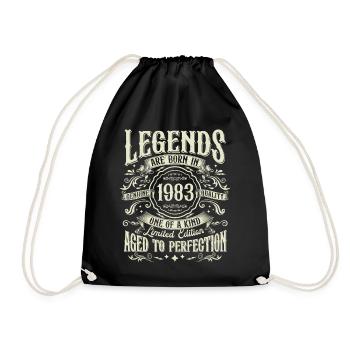 Vintage né en 1983 Legends Vintage Anniversaire - Sac de sport léger - noir - Devant