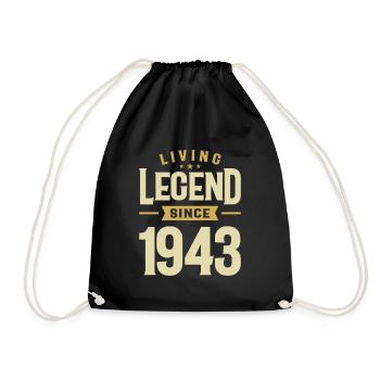 Living Legend Since 1943 - 80 Years Awesome! - Drawstring Bag - black - Front