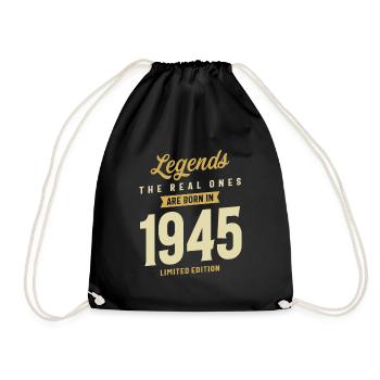 Légendes nées en 1945 Les vrais ont 78 ans! - Sac de sport léger - noir - Devant