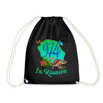 Ile de la Réunion Fleurs Et Plantes Tropicales - Sac de sport léger - noir - Devant