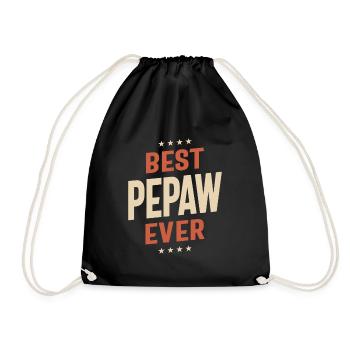 Best Pepaw Ever - Legendary Grandpa Love - Drawstring Bag - black - Front