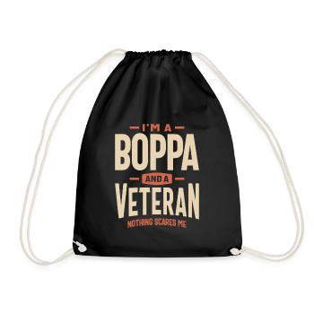 Furchtloser Boppa - Veteran und Stolz - Turnbeutel - Schwarz - Vorne