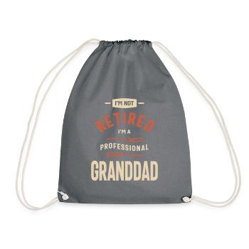 Grand-père professionnel - pas à la retraite, juste en train de devenir - Sac de sport léger - gris - Devant