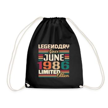 Légendaire Juin 1986 Edition Limitée Juin 1986 - Sac de sport léger - noir - Devant
