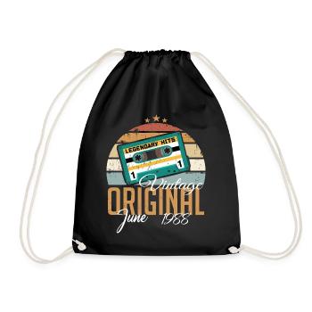 Original Juin 1988 Né 1988 Retro - Sac de sport léger - noir - Devant