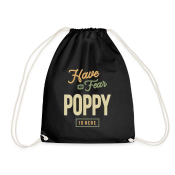 Poppy's Superhero Squad - Papa und Opa - Turnbeutel - Schwarz - Vorne