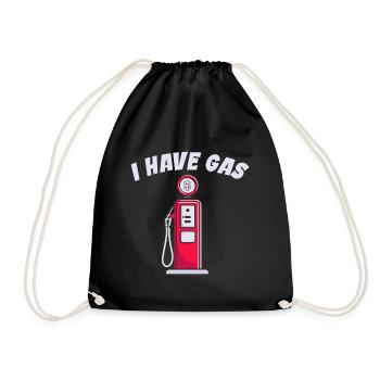 I Have Gas Pump Funny - Drawstring Bag - black - Front