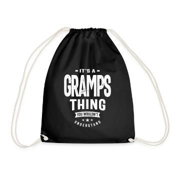 Gramps Enigma - It's a Gramps Thing You Wouldn't - Drawstring Bag - black - Front