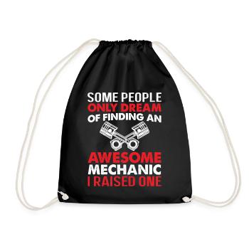 Some people only dream of becoming a mechanic - Drawstring Bag - black - Front