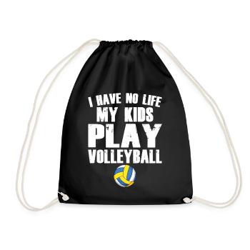 Je n’ai pas de vie, mes enfants jouent au volleyball - Sac de sport léger - noir - Devant