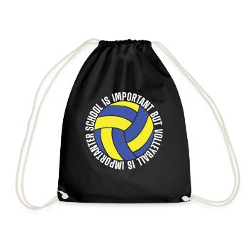 Warnung Volleyball Mama Wird Laut Schreien - Turnbeutel - Schwarz - Vorne