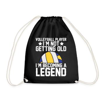 Volleyball player I'm not getting old - Drawstring Bag - black - Front