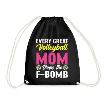 Chaque maman de volleyball lâche la bombe F - Sac de sport léger - noir - Devant
