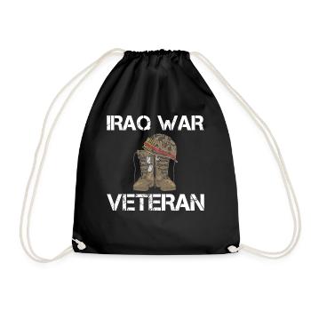 Iraq War Veteran - Drawstring Bag - black - Front