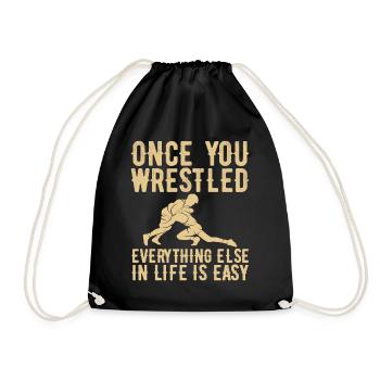 Une fois que vous avez lutté - lutte - Sac de sport léger - noir - Devant
