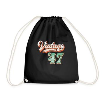 Millésime 1947 76e anniversaire - Sac de sport léger - noir - Devant
