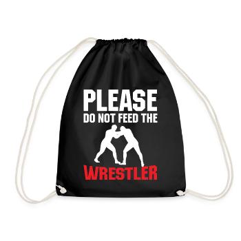 S’il vous plaît ne nourrissez pas le lutteur - Sac de sport léger - noir - Devant