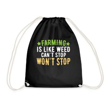 L’agriculture, c’est comme si les mauvaises herbes ne pouvaient pas s’arrêter - Sac de sport léger - noir - Devant