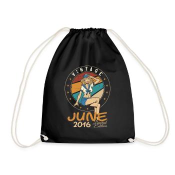 Millésime 2016 - Né en Juin 2016 - Sac de sport léger - noir - Devant