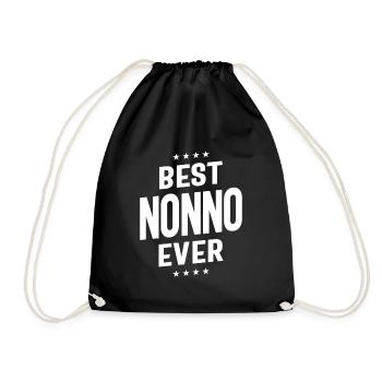 Best Nonno Ever - Cherished Dad, Beloved Grandpa - Drawstring Bag - black - Front