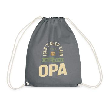 Opa On the Way: Uncontainable Joy - Drawstring Bag - grey - Front