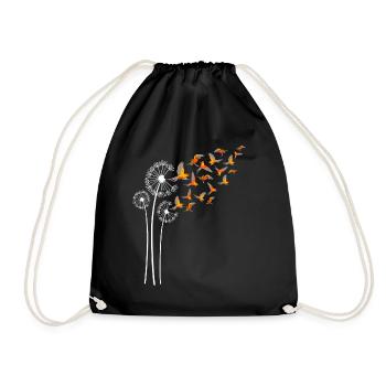 Conure Dandelion Flower For Dandelions and Parrot - Drawstring Bag - black - Front