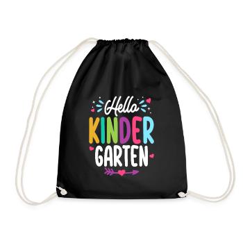 Bonjour Élève enseignant de la maternelle et de la rentrée scolaire - Sac de sport léger - noir - Devant