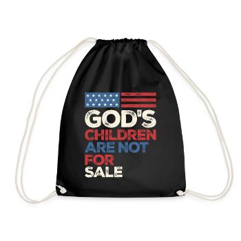 God's Children are Not for Sale - Drawstring Bag - black - Front