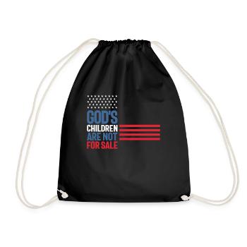 God's Children are Not for Sale - Drawstring Bag - black - Front