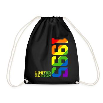 LGBTQ 1995 RAINBOW QUEER 30TH BIRTHDAY PRIDE - Drawstring Bag - black - Front