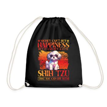 Shih Tzu Drôle de dicton - Sac de sport léger - noir - Devant