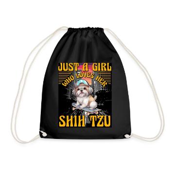 Juste une fille qui aime son Shih Tzu - Sac de sport léger - noir - Devant