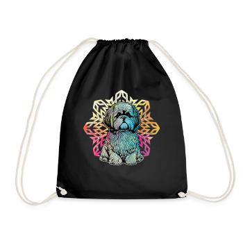 Shih Tzu - Drawstring Bag - black - Front