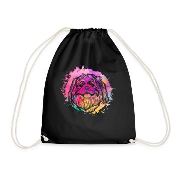 Shih Tzu - Drawstring Bag - black - Front