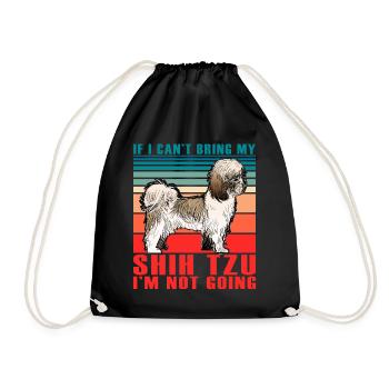 Si je ne peux pas apporter mon Shih Tzu, je n’y vais pas - Sac de sport léger - noir - Devant