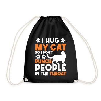 J’embrasse mon chat pour pouvoir aider les gens - Sac de sport léger - noir - Devant