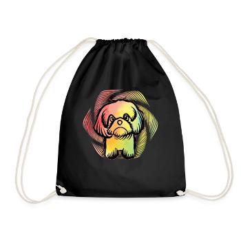 Shih Tzu - Drawstring Bag - black - Front