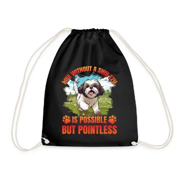 La vie sans Shih Tzu est possible mais inutile - Sac de sport léger - noir - Devant