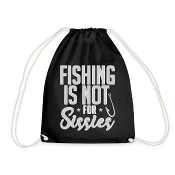 La pêche n’est pas pour les mauviettes - Sac de sport léger - noir - Devant