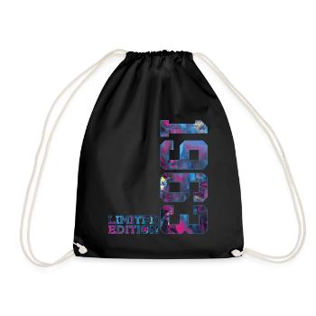 63. GEBURTSTAG 63 JAHRE LIMITED EDITION 1963 - Turnbeutel - Schwarz - Vorne