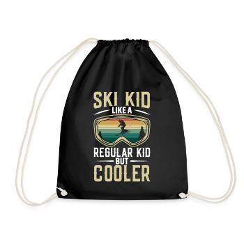Ski kid comme un enfant normal mais plus cool - Sac de sport léger - noir - Devant