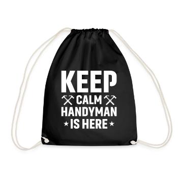 Ruhe Bewahren Heimwerker Ist Hier - Turnbeutel - Schwarz - Vorne