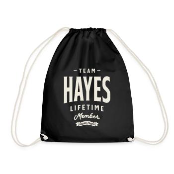 Membre à vie de l’équipe Hayes Nom Hayes - Sac de sport léger - noir - Devant