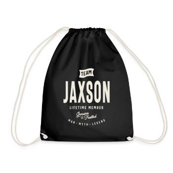 Team Jaxson Lebenslanges Mitglied Jaxson Name - Turnbeutel - Schwarz - Vorne