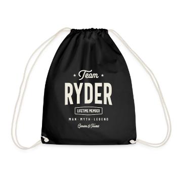 Team Ryder Lebenslanges Mitglied Ryder Name - Turnbeutel - Schwarz - Vorne