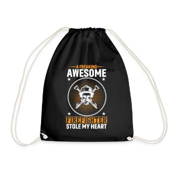 A damn great firefighter - Drawstring Bag - black - Front