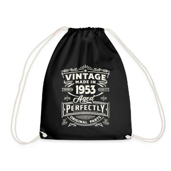 Vintage 70th Birthday Décorations Drôle 1953 Naissance - Sac de sport léger - noir - Devant