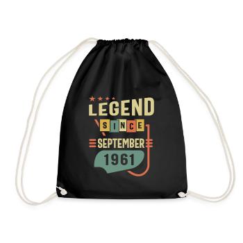 Légende depuis septembre 1961 62e anniversaire - Sac de sport léger - noir - Devant